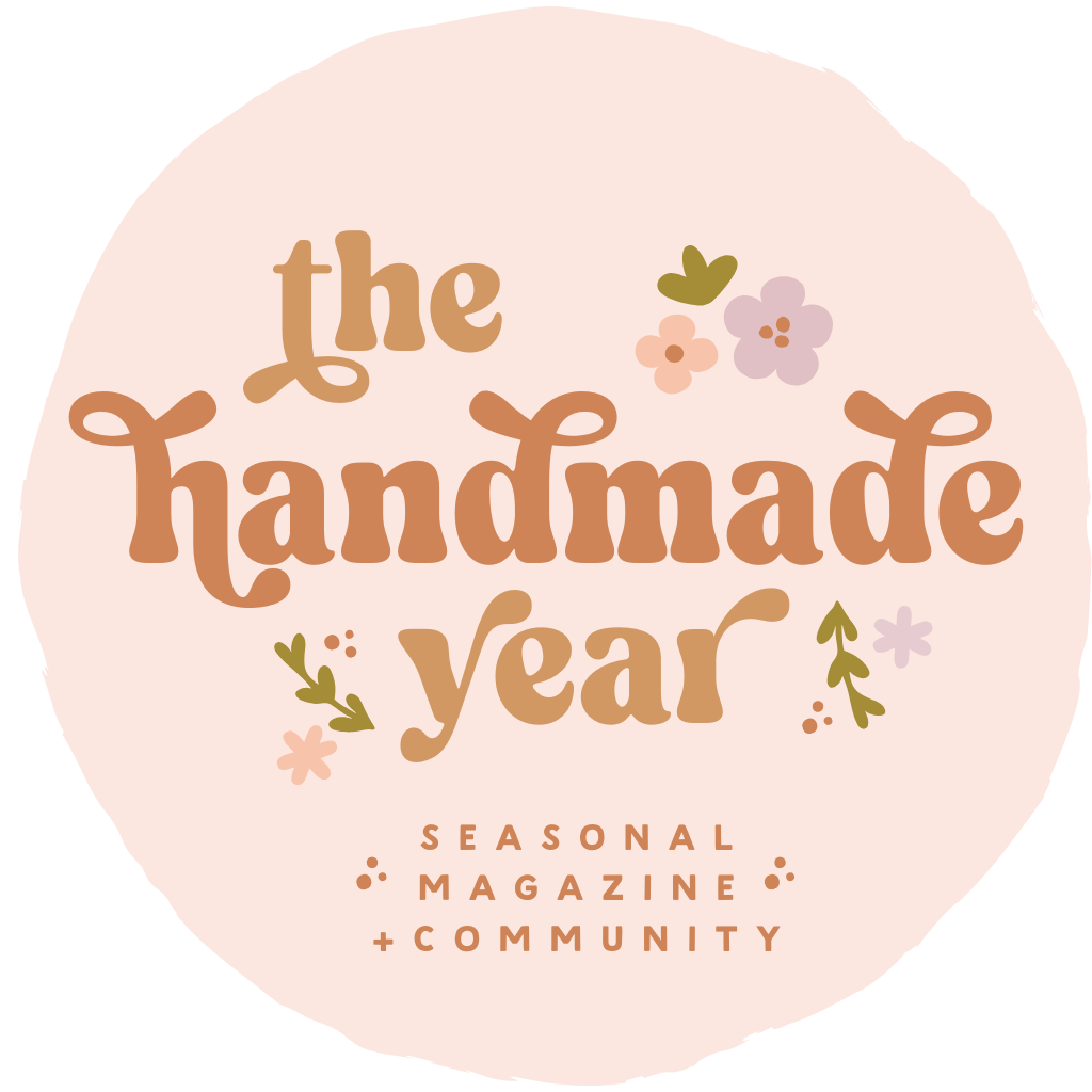 logo for the handmade year, a seasonal magazine and community on patreon.